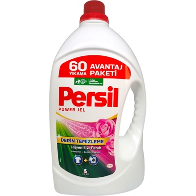 Persil течен перилен препарат, 60 пранета, 3900мл, Роза, Универсално пране