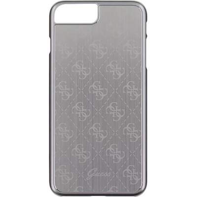 GUESS Луксозен Алуминиев Калъф за iPhone 8/7 Plus, Guess Aluminium Case, Сребрист (GUHCP7LMESI)