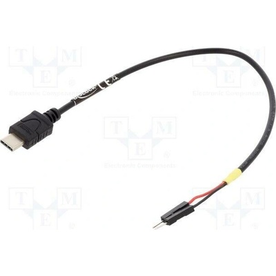 Delock 85419 USB C vidlice kolíkový konektor 1pin x2 0,2m černý