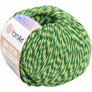 YARNART Baby Cotton Multicolor 5207 Green Плетива прежда (Baby Cotton Multicolor 5207)