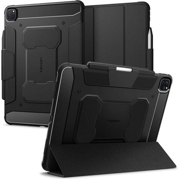 Spigen Противоударен Калъф за iPad Pro 13 (M4) 2024, Spigen Rugged Armor Pro Case, Черен (ACS07007)