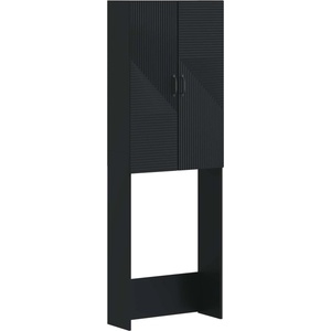 vidaXL Тоалетна Шкаф HAARLEM Черно 66 x 25, 5 x 190 см (896916)