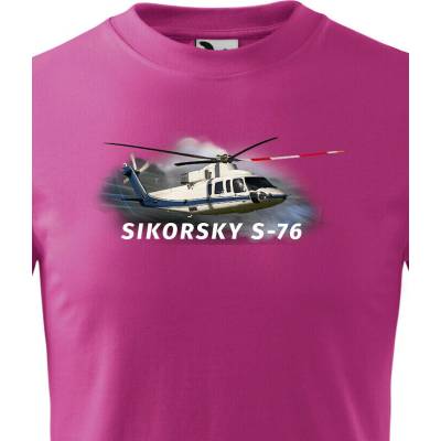 Dětské tričko Sikorsky S-76 PurpurováCanvas Dětské tričko Bezvatriko.cz 3241