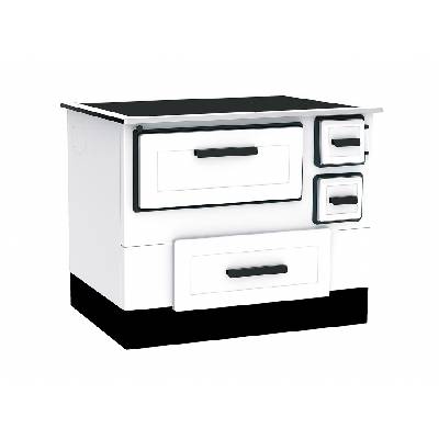 ALFA PLAM Alfa Plam, sporák ALFA 55 TERMO*R*ECO*B-L*CE na TP, bílý, levý horní a boční průměr 120 mm, 6,32 kW