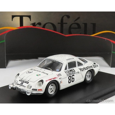 Trofeu Renault Alpine A110 N 86 Rally Rac Lombard 1972 J.robinson D.rodgers Bílá 1:43