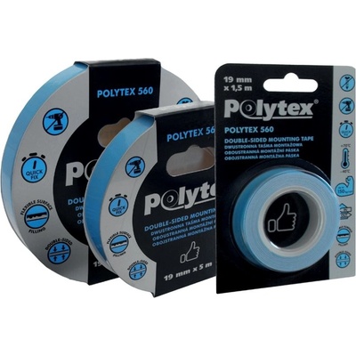 Polytex Páska obojstranná penová 19 mm x 5 m biela