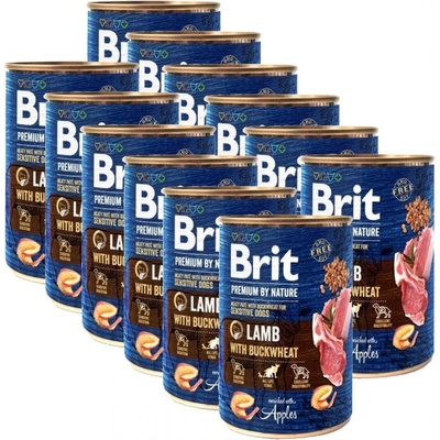 Brit Premium by Nature Dog Lamb with Buckwheat 12 x 400 g