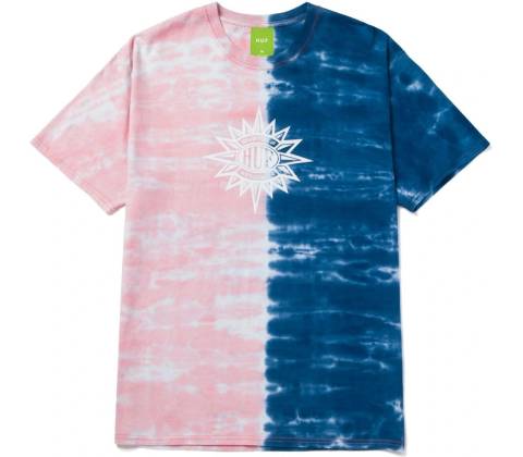 HUF Split Dye Tee pink navy