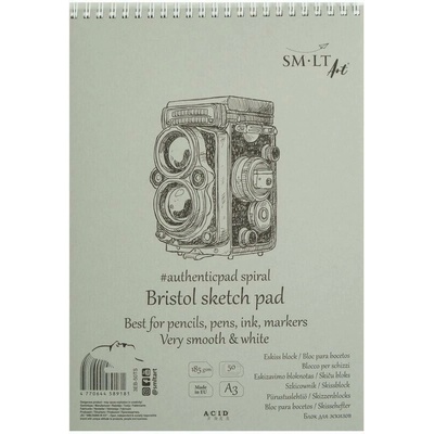 SMLT Blok BRISTOL pro kresbu A3 185 g/m2 50 listů