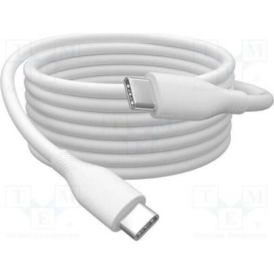 Digitus AK-300341-005-W USB 2.0, USB C vidlice,z obou stran, niklovaný, 0,5m, bílý