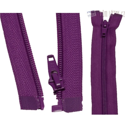 YKK Zips špirálový deliteľný fialový 45 cm