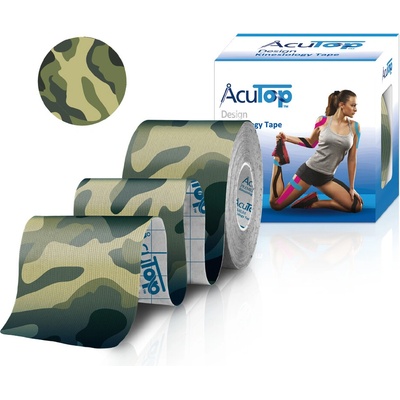 Acu top Kineziologický tejp zelený maskáčový 5 cm x 5 m