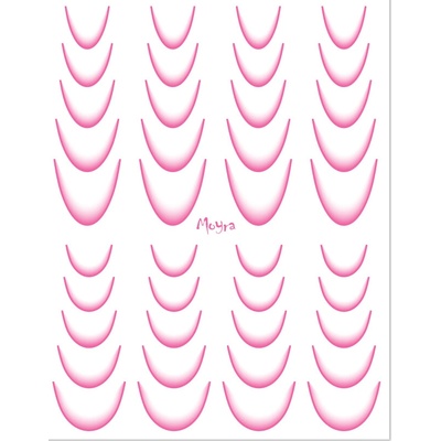 Moyra Vodolepky na francúzsku manikúru Ombré 08 Pink