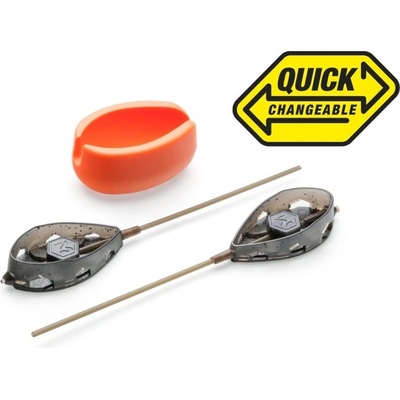 Sada krmítek Mivardi Method Feeder QMR Flat XL Long 50g+60g+formička