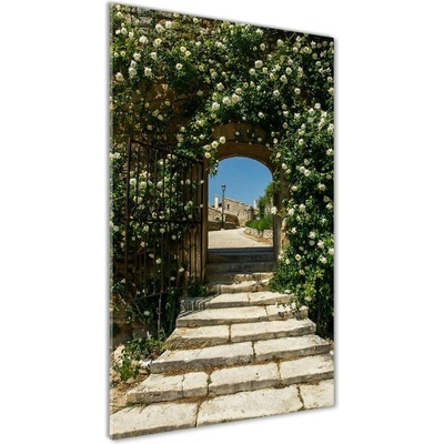 Vertikálny fotoobraz na skle Kvetinový oblúk 50x100 cm