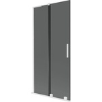 Mexen Velar L вана душ параван 2-крилен плъзгащ се 90 x 150 cm, графит, бял - 896-090-003-41-20 (896-090-003-41-20)