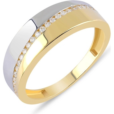 Lillian Vassago Prsten v kombinovaném zlatě se zirkony LLV59 GR006YW