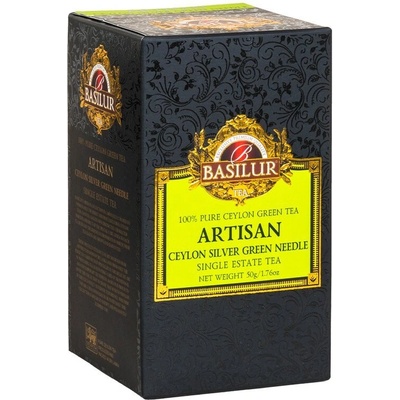 Basilur Artisan Ceylon Silver Green Needle papír 50 g