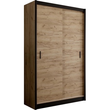 EMS Гардероб SAPHIRA 150x215 см с плъзгащи врати, дъб крафт (MT0010)