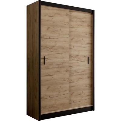 EMS Гардероб SAPHIRA 150x215 см с плъзгащи врати, дъб крафт (MT0010)