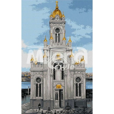 Milena Style Желязната църква - гоблен със схема конци dmc 1: 4