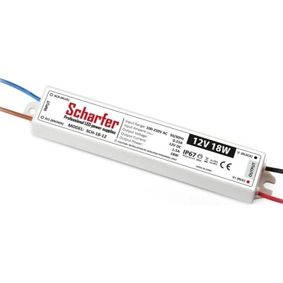 Ledshopik LED zdroj Scharfer SCH-18-12V 12V 18W 1,5A IP67 7 let záruka