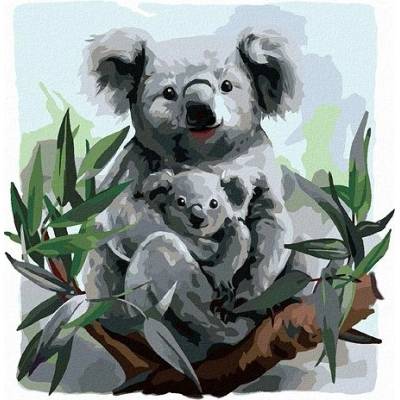 zuty Malování Podle Čísel Koala A Její Dítě 80 x 100 Cm Plátno Rám