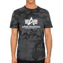 Alpha Industries tričko BASIC black camo