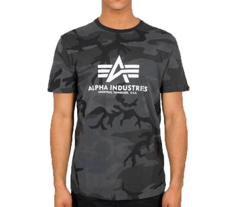 Alpha Industries tričko BASIC black camo