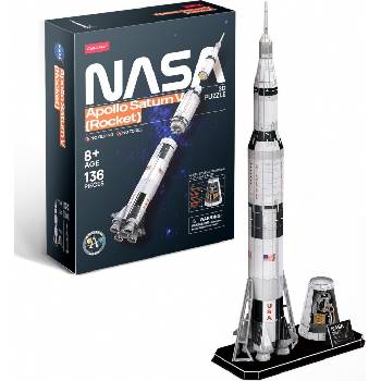 CubicFun 3D puzzle NASA: Raketa Apollo Saturn 136 ks