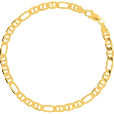 Argento Pozlacený stříbrný náramek - vzor Figaruchi, šířka 5 mm I5335