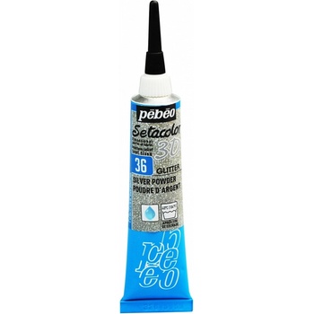 Pébéo Setacolor 3D Glitter 20 ml 36 silver powder