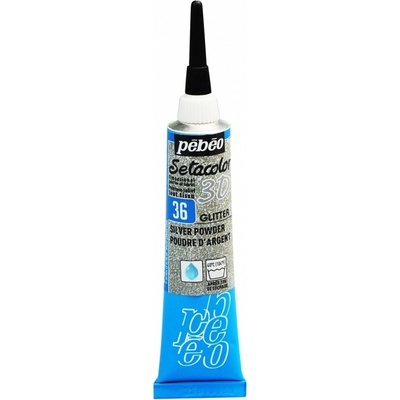 Pébéo Setacolor 3D Glitter 20 ml 36 silver powder