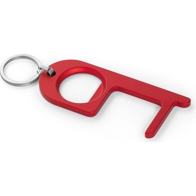 Přívěsek na klíče HANDY Hliníková s otvírákem na lahve Červená