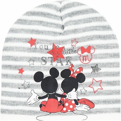 Dievčenské zimné čiapky Minnie Mouse HS4045 svetlo šedá