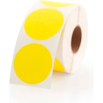 CDRmarket Самозалепващи етикети кръгъл 35 mm, 1000 компютри жълт хартия за TTR, роля (Tfi35/1000/ŻÓŁTE)