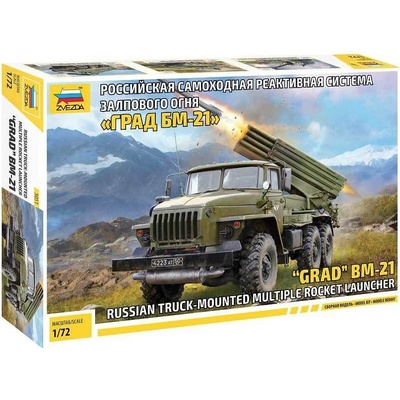 Zvezda BM 21 Grad Rocket Launcher 1:72