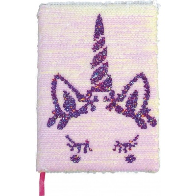 Totum Тетрадка Totum - Еднорог, С пайети, A5, 80 листа (T076082)