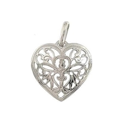 Infinitysilverr Stříbrný přívěsek prořezávané srdce 441711