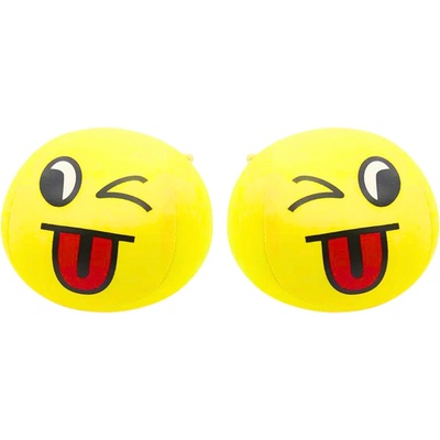 mamido Mäkká loptička smajlík emotikon 9 cm žltá