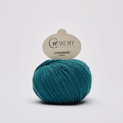 CASHMERE CLASSIC Cardiff Cashmere Farby CASHMERE: 610 tmavá tyrkysová