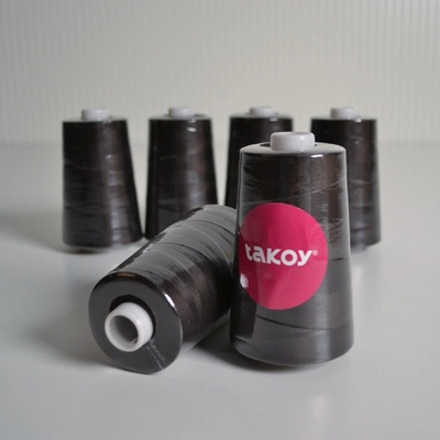 Takoy Overlock / coverlock polyesterová niť TKY 5000 farba tmavohnedá