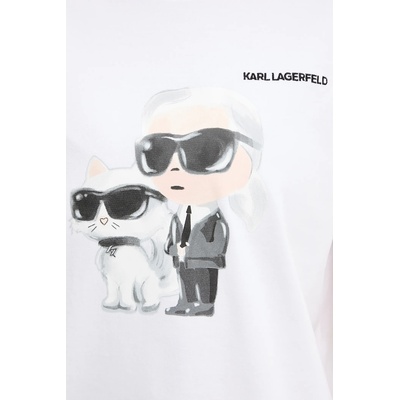 Karl Lagerfeld Памучна тениска Karl Lagerfeld IKON (A3W17077)