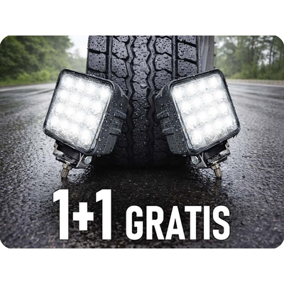 TruckLED LED Epistar pracovné svetlo 48W, 2100lm, 12/24V, IP67, 1+1 ZADARMO! [L0081]