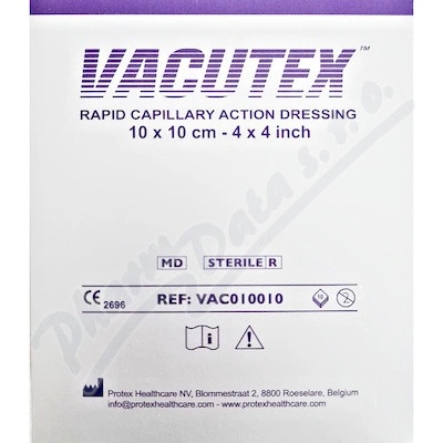 Vacutex rapid kapilární krytí 10 x 10 cm 10 ks