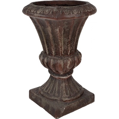 Clayre & Eef Hnědý antik květináč v barokním stylu Baroque 40x40x52 cm