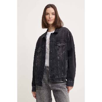 Pepe Jeans Дънково яке Pepe Jeans BOYFRIEND JACKET в черно преходен модел с уголемена кройка PL402390XH7 (PL402390XH7)