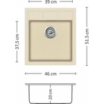 Leks Alex 460 SI Мивка за вграждане