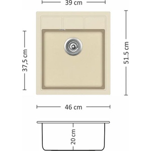 Leks Alex 460 SI Мивка за вграждане