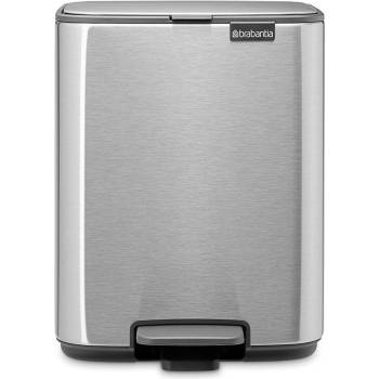 Brabantia Стоманено кошче за боклук с педал в матово сребрист цвят 7 l Bo - Brabantia (237942)